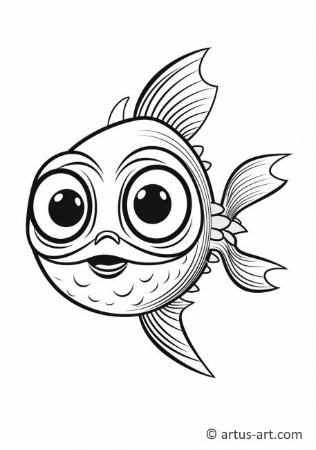Awesome Flying fish Coloring Page